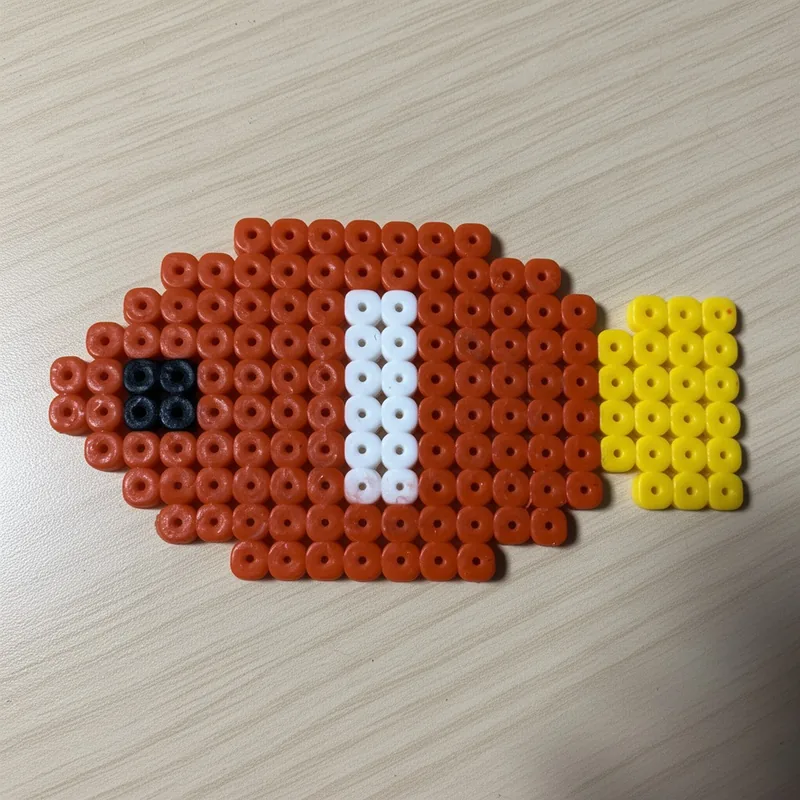 Fish beaded in fuse beads, 29x29 pegs
