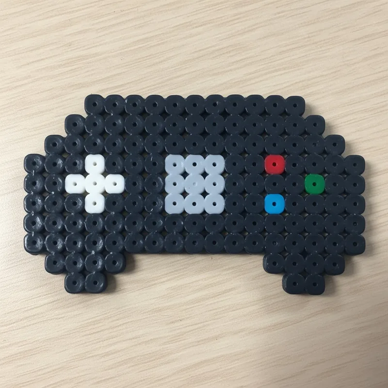 Game controller beaded in fuse beads, 29x29 pegs