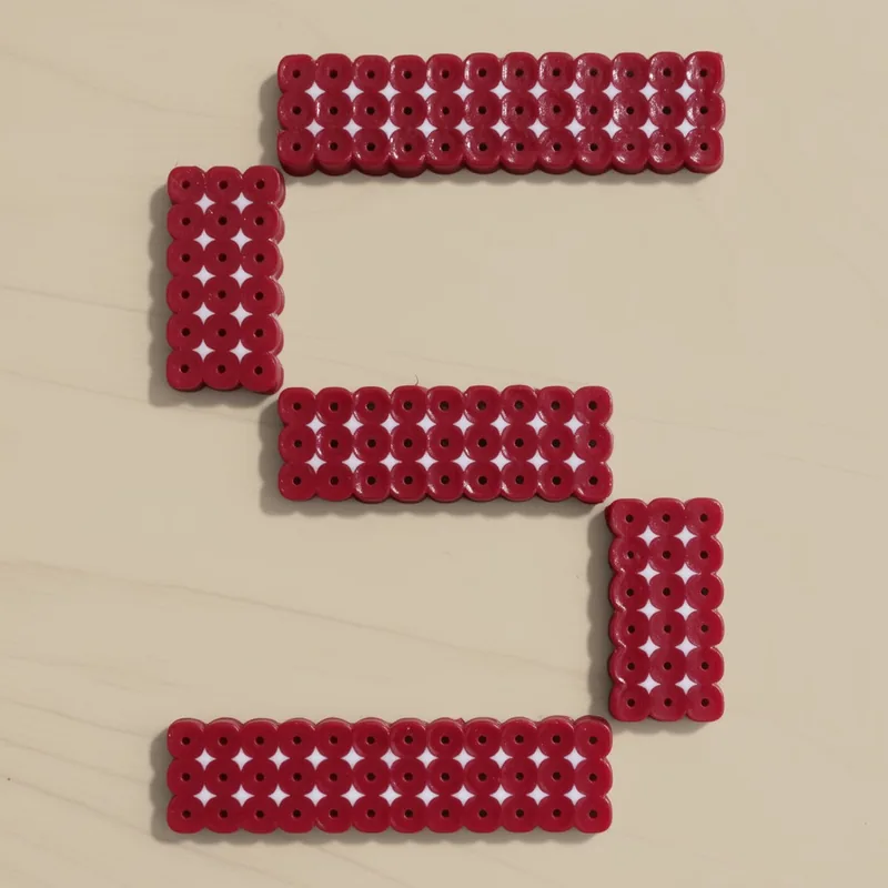 Letter S beaded in fuse beads, 29x29 pegs