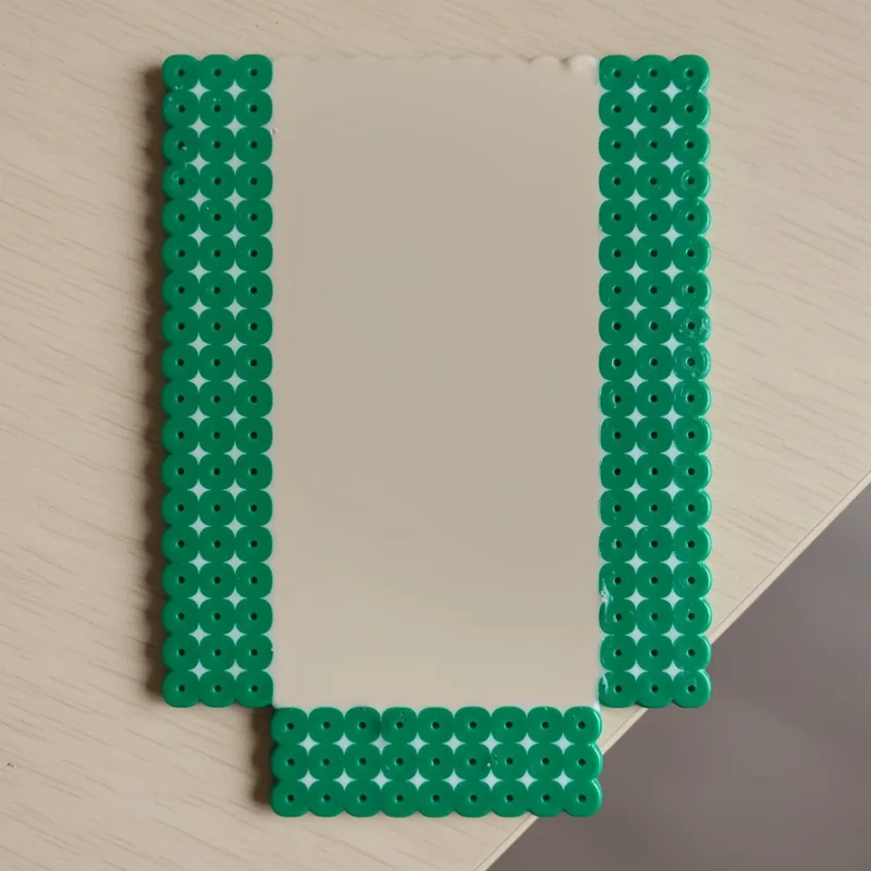 Letter U beaded in fuse beads, 29x29 pegs