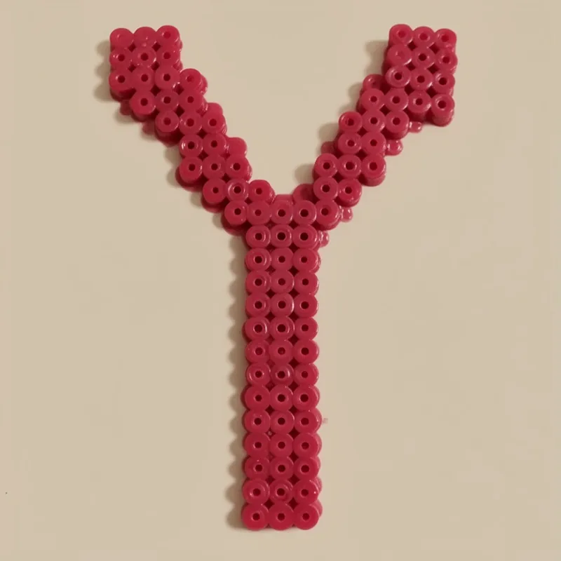 Letter Y beaded in fuse beads, 29x29 pegs