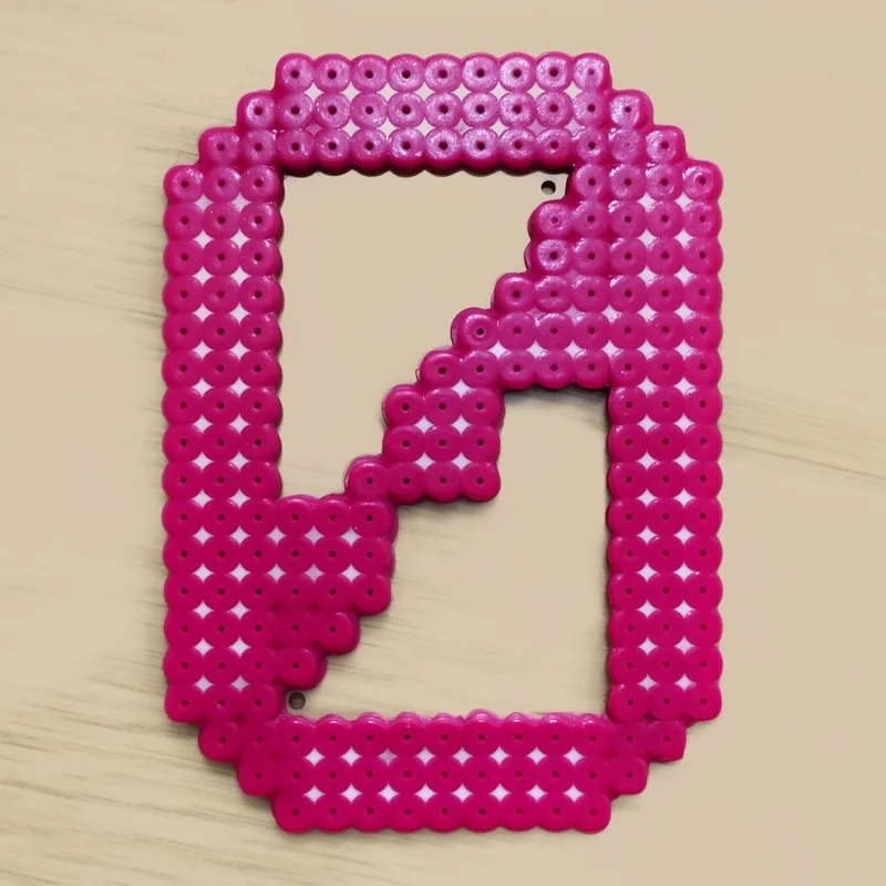 Number 0 beaded in fuse beads, 29x29 pegs