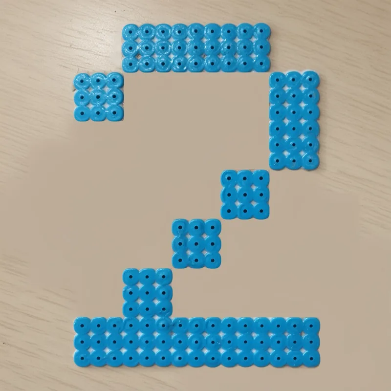 Number 2 beaded in fuse beads, 29x29 pegs