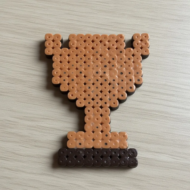 Trophy beaded in fuse beads, 29x29 pegs